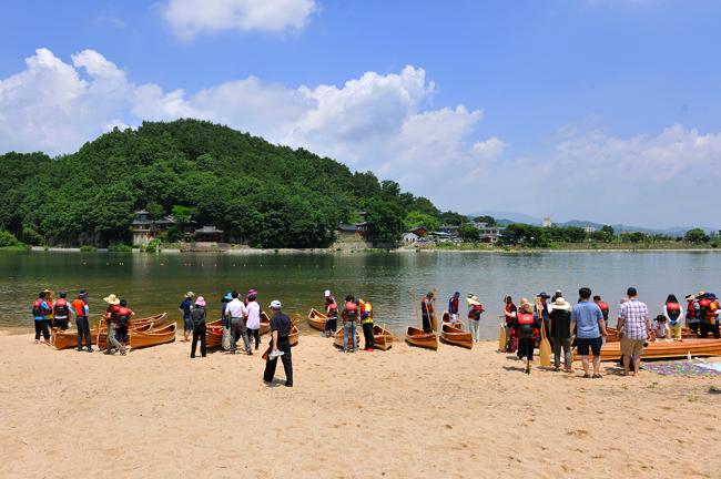 합천 카누아카데미 교실 카누 진수식1