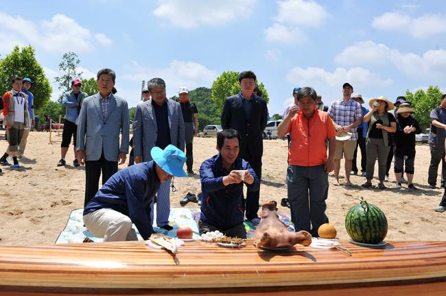 합천 카누아카데미 교실 카누 진수식3